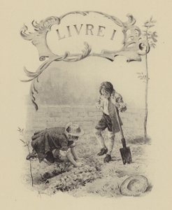 Ilustración para el Libro I de Les Confessions de Jean-Jacques Rousseau de Maurice Leloir